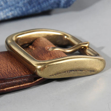 Sierra Collection | Leather Belt for Men with Solid Brass Buckle | Durable Accessory for Everyday Style 5