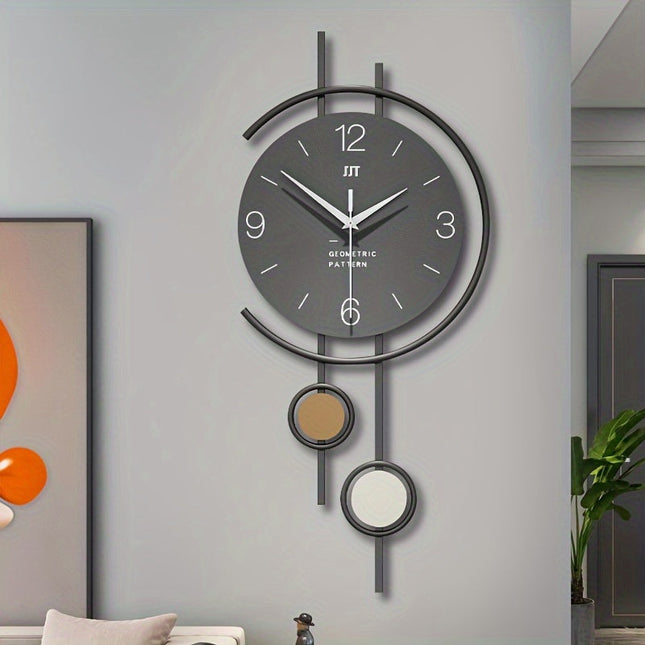 Silent Scandinavian Wall Clock | Modern Design with Large Easy-Read Numbers | Durable Iron Frame for Tranquil Interiors 0