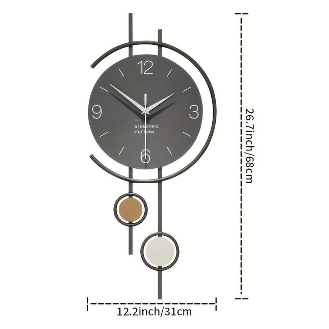 Silent Scandinavian Wall Clock | Modern Design with Large Easy-Read Numbers | Durable Iron Frame for Tranquil Interiors 1
