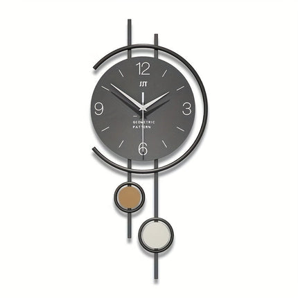 Silent Scandinavian Wall Clock | Modern Design with Large Easy-Read Numbers | Durable Iron Frame for Tranquil Interiors 2