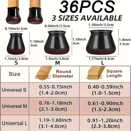 Silicone Chair Leg Floor Protectors with Anti-Scratch Design | Durable Covers for Noise Reduction and Floor Protection 1