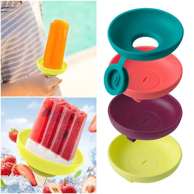 Silicone Ice Cream Cone Holder with No-Drip Design | Reusable & Easy to Clean for Mess-Free Enjoyment 1