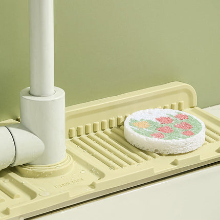 Dish Drying Mat for Kitchen Counter, Sink Drainage Mat with Slanted Drain – image 20