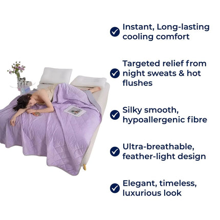 SilkCool | Cooling Blanket with Instant Cooling Technology | Hypoallergenic Comfort for Sensitive Skin 6