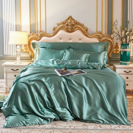 Silk Satin Bedding Collection | 4-Piece Set with Duvet Cover for Ultimate Comfort 9