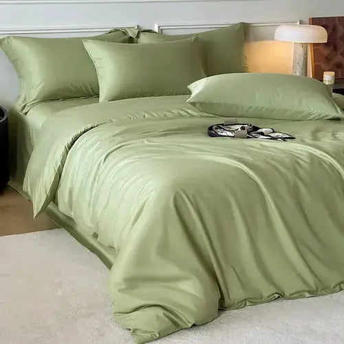 Silky Cooling Duvet Cover Set | Bamboo Fiber Construction with Zipper Closure for Lightweight Comfort 1