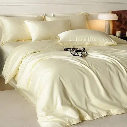 Silky Cooling Duvet Cover Set | Bamboo Fiber Construction with Zipper Closure for Lightweight Comfort 2