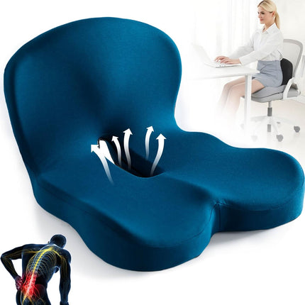 Memory Foam Seat Cushions, Office Chair Cushion for Pressure Relief, Car Seat Cushion, Ergonomic Seat Cushion