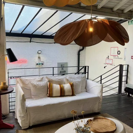 Flower Petal Fabric Pendant Light, Hanging Light for Living Room and Bedroom – image 9