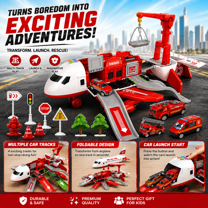 SkyMission | Adventure Airplane Playset with Multi-Vehicle Fun | Creative Role Play for Imaginative Exploration 2
