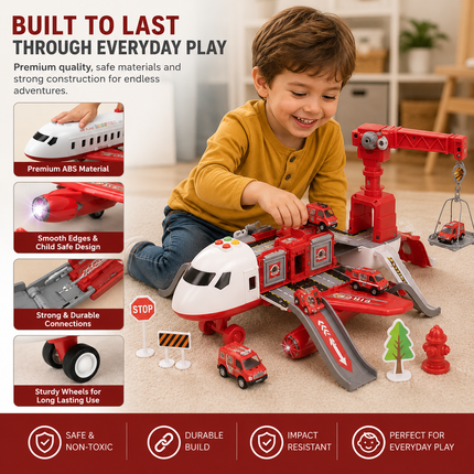 SkyMission | Adventure Airplane Playset with Multi-Vehicle Fun | Creative Role Play for Imaginative Exploration 5