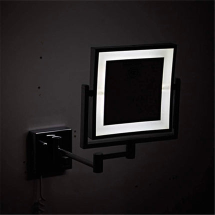 Sleek Adjustable LED Makeup Mirror with Dual Magnification & 360° Rotation | Perfect for Compact Spaces 4
