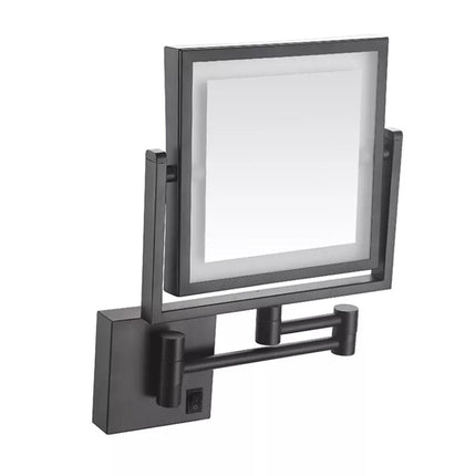 Sleek Adjustable LED Makeup Mirror with Dual Magnification & 360° Rotation | Perfect for Compact Spaces 5