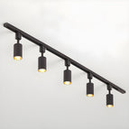 Small 5-lights: Diameter 59 in x H 9 in / Black / Warm Light