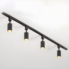 Small 4-lights: Diameter 59 in x H 9 in / Black / Warm Light