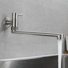 Sleek Design | Pot Filler Faucet with Low-Profile Swivel Spout | Stainless Steel for Convenient Kitchen Use 0
