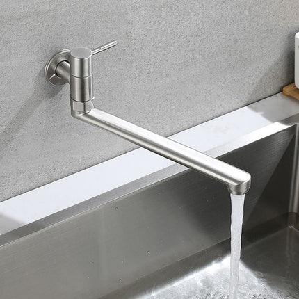 Sleek Design | Pot Filler Faucet with Low-Profile Swivel Spout | Stainless Steel for Convenient Kitchen Use 1
