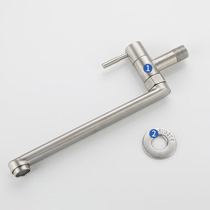 Sleek Design | Pot Filler Faucet with Low-Profile Swivel Spout | Stainless Steel for Convenient Kitchen Use 4