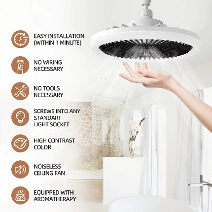 Sleek Flush Mount Ceiling Fan with Integrated LED Light | Modern Design for Enhanced Comfort 4