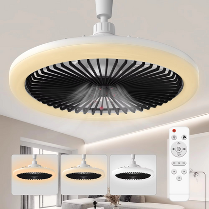 Sleek Flush Mount Ceiling Fan with Integrated LED Light | Modern Design for Enhanced Comfort 5