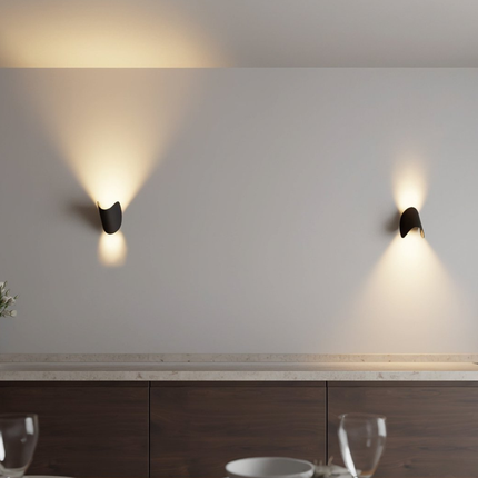 Sleek Semi-Circle Wall Sconce | Modern Minimalist Design with Dual Directional Light for Dynamic Illumination 0