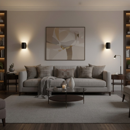 Sleek Semi-Circle Wall Sconce | Modern Minimalist Design with Dual Directional Light for Dynamic Illumination 2