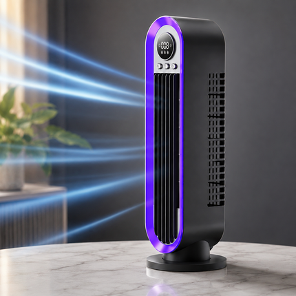 Sleek Tower Fan | Quiet Oscillating Fan with Remote Control | Efficient Cooling for Home Comfort 0