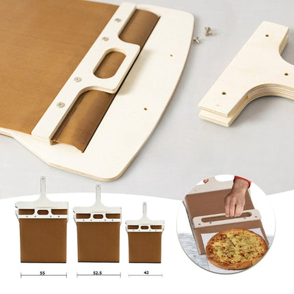 Natural Wood Sliding Pizza Peel with Non-Stick Surface | Effortless Transfer for Pizzas and Baked Goods