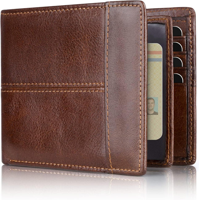 SlimArmor | RFID-Blocking Leather Bifold Wallet for Men with 16 Card Slots | Durable Design for Everyday Use 1