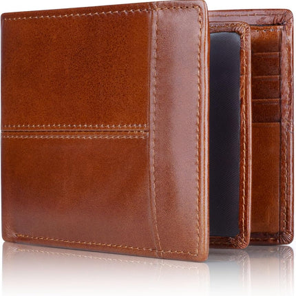 SlimArmor | RFID-Blocking Leather Bifold Wallet for Men with 16 Card Slots | Durable Design for Everyday Use 2
