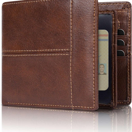 SlimArmor | RFID-Blocking Leather Bifold Wallet for Men with 16 Card Slots | Durable Design for Everyday Use 4