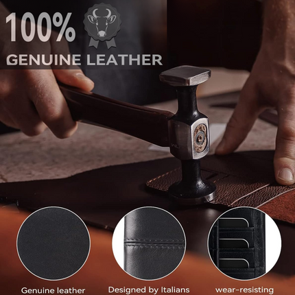 SlimArmor | RFID-Blocking Leather Bifold Wallet for Men with 16 Card Slots | Durable Design for Everyday Use 8