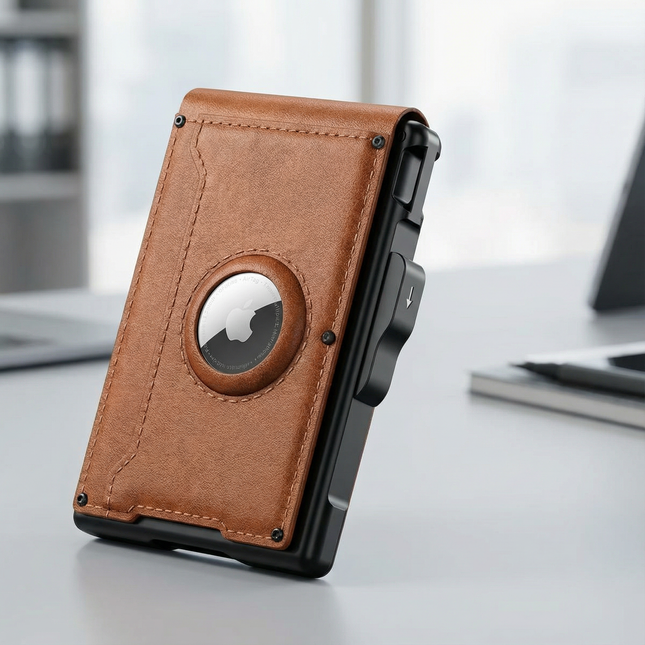 Slim Pop-Up Wallet with AirTag Pocket & RFID Blocking | Compact Design for Easy Tracking 1