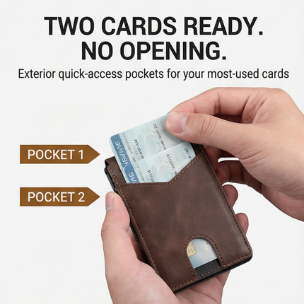 Slim Pop-Up Wallet with AirTag Pocket & RFID Blocking | Compact Design for Easy Tracking 4