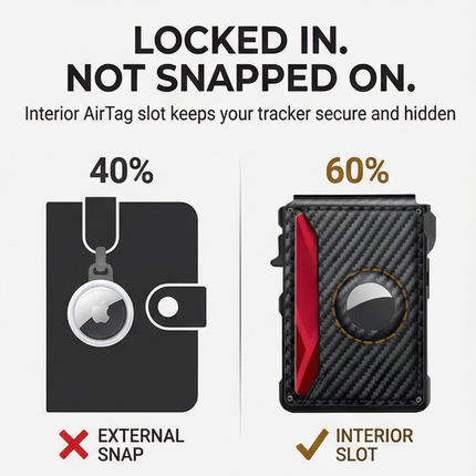 Slim Pop-Up Wallet with AirTag Pocket & RFID Blocking | Compact Design for Easy Tracking 6