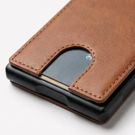 Slim Pop-Up Wallet with AirTag Pocket & RFID Blocking | Compact Design for Easy Tracking 8