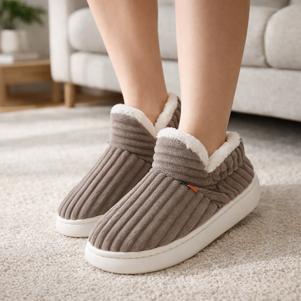 Comfort Slippers for Women, Corduroy House Slippers with Non Slip Sole