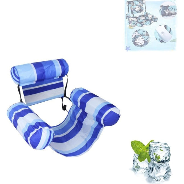 Sloosh Tropic-Ease Chair | Inflatable Pool Float with Adjustable Backrest | Lightweight Water Lounger for Ultimate Relaxation 0