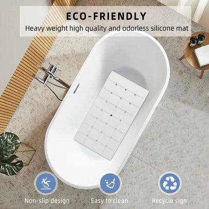 Slumblr | Non-Slip Silicone Bathtub Mat with Suction Cups & Drain Holes | Safe and Comfortable Bathing 2