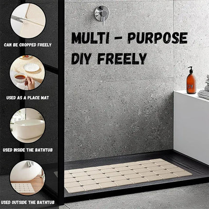 Slumblr | Non-Slip Silicone Bathtub Mat with Suction Cups & Drain Holes | Safe and Comfortable Bathing 3