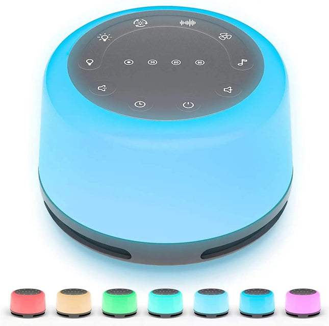 Slumblr | Portable White Noise Machine with RGB Night Light & USB Rechargeable Design for Sleep and Relaxation 1