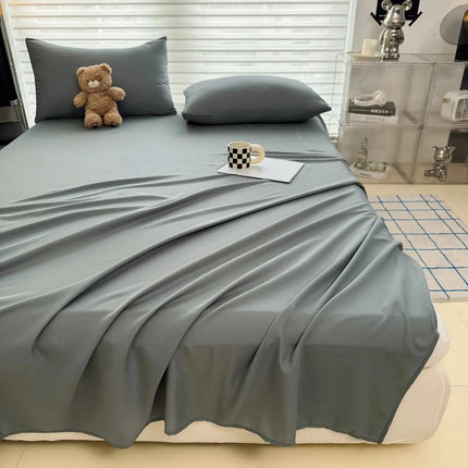Slumblr | Soft Flat Bedsheet Set with 2 Pillowcases | Comfortable Bedding for All Bed Sizes 0