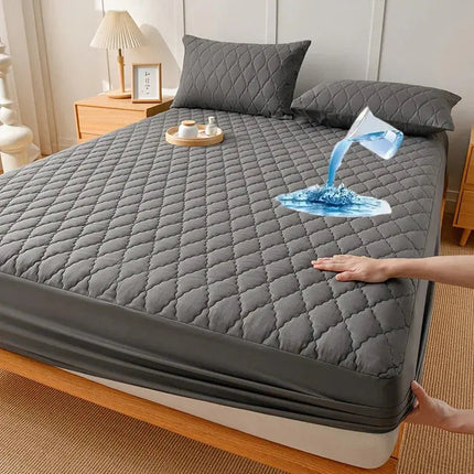 Slumblr | Waterproof Mattress Protector with Quilted Cushioning | Secure Fit for Comfortable Sleep 0