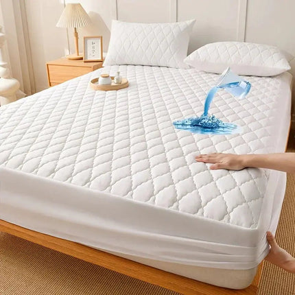Slumblr | Waterproof Mattress Protector with Quilted Cushioning | Secure Fit for Comfortable Sleep 10