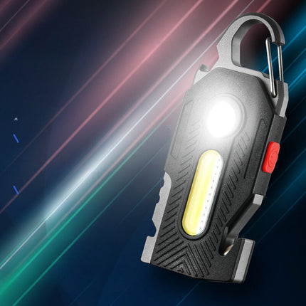 Multifunctional Emergency Light with Powerful LED & COB Illumination | Compact Outdoor Tool with Keychain and Survival Features