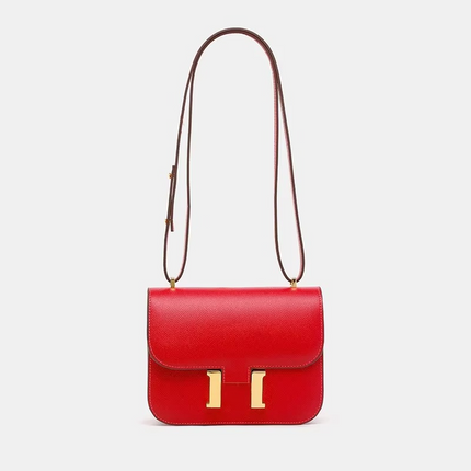 Leather Crossbody Bags for Women, Small Leather Shoulder Bag with Gold Hardware