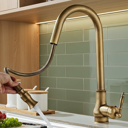 SmartSpout | Kitchen Faucet with Pull-Out Spray & Touch Sensor | Antique Bronze Finish for Effortless Use 0