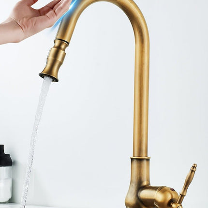 SmartSpout | Kitchen Faucet with Pull-Out Spray & Touch Sensor | Antique Bronze Finish for Effortless Use 2