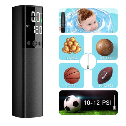 Smart Air Pump | Wireless Electric Inflator with LCD Display & LED Light | Compact Design for Quick Ball Inflation 1