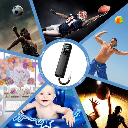 Smart Air Pump | Wireless Electric Inflator with LCD Display & LED Light | Compact Design for Quick Ball Inflation 5